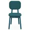 Стул с обивкой Saga, рогожка, сине-зеленый