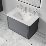 Тумба с умывальником IDDIS Oxford Neo, подвесная, 80 см, темно-серый, OXN80D0i95K