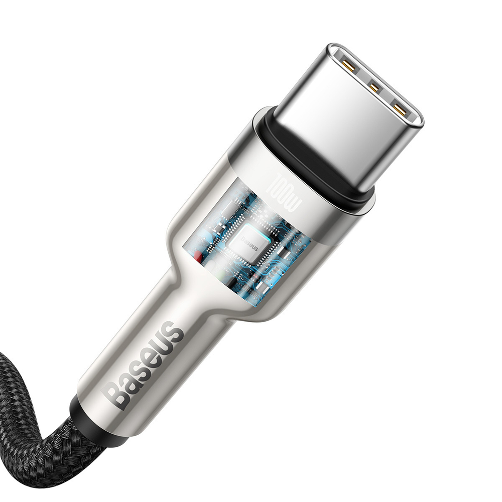 USB-C Кабель Baseus Cafule Metal Charging+Data 100W 1-2m - Black