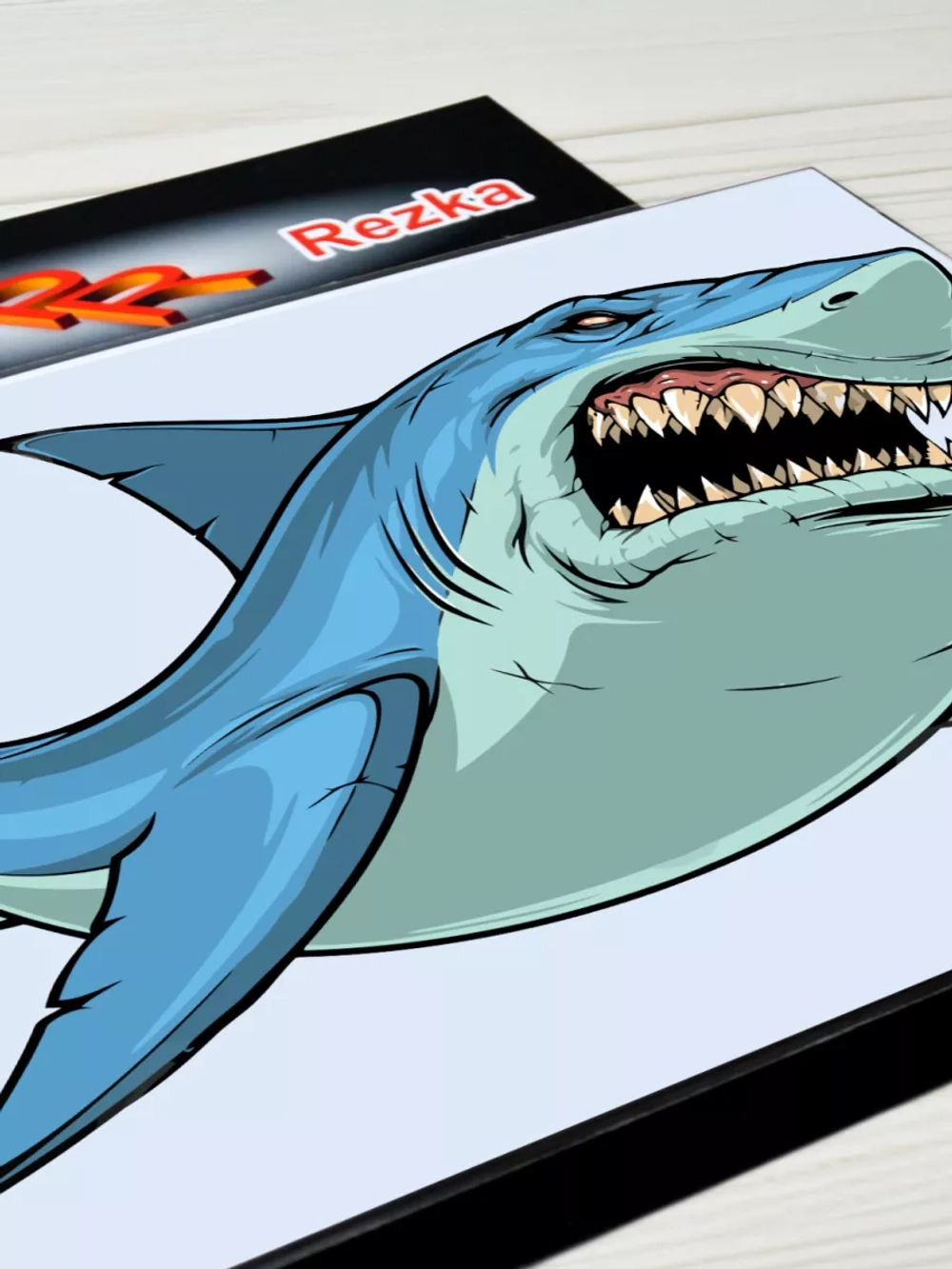 Наклейка - Злая акула