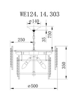 Подвесной светильник Wertmark Agati WE124.14.303