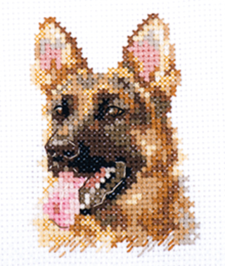 "Животные на портретах.Овчарка"-0-209  вышивка