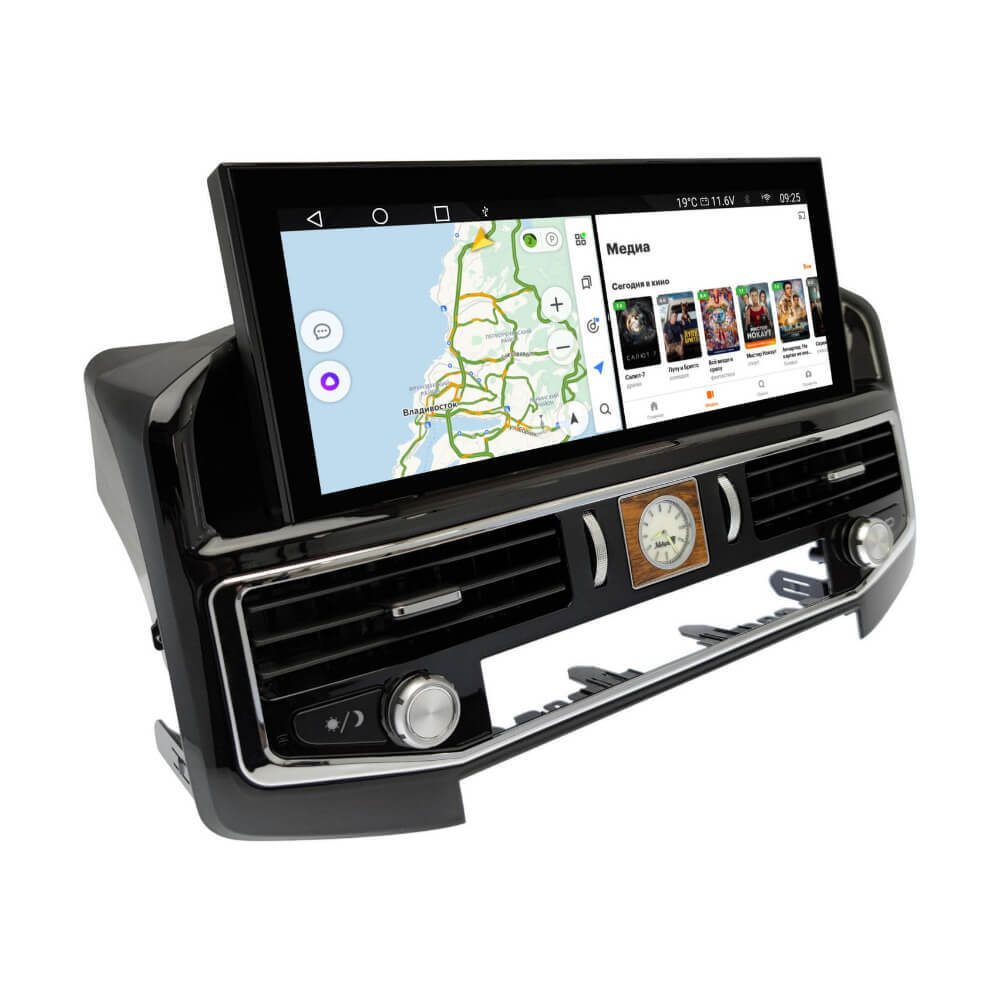 Магнитола для Toyota Land Cruiser 200 2015-2021 (без JBL) - Carmedia KP-T1202 монитор 12.3" на Android 10, 6ГБ+128ГБ, 4G SIM-слот