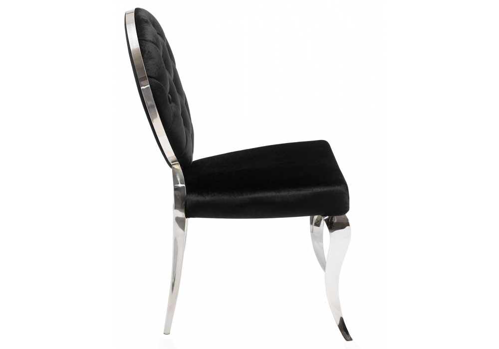 Стул на металлокаркасе Woodville Odda черный, ножки хром