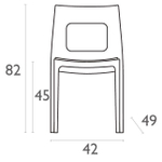Стул пластиковый Siesta Contract Lucca, темно-серый