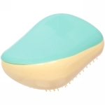 Расческа массажная компактная «Harizma», цвет мятный/желтый, в пластиковой коробке, 8*6 см