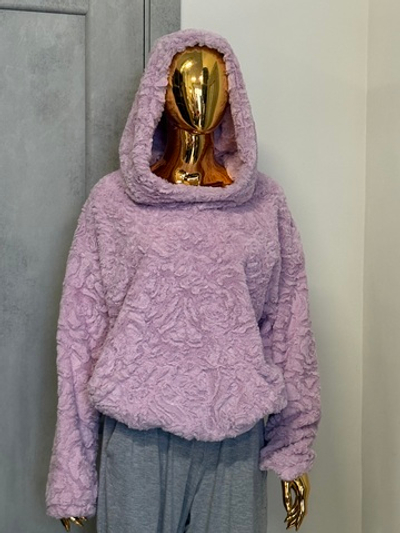 Худи /эко мех / лиловый