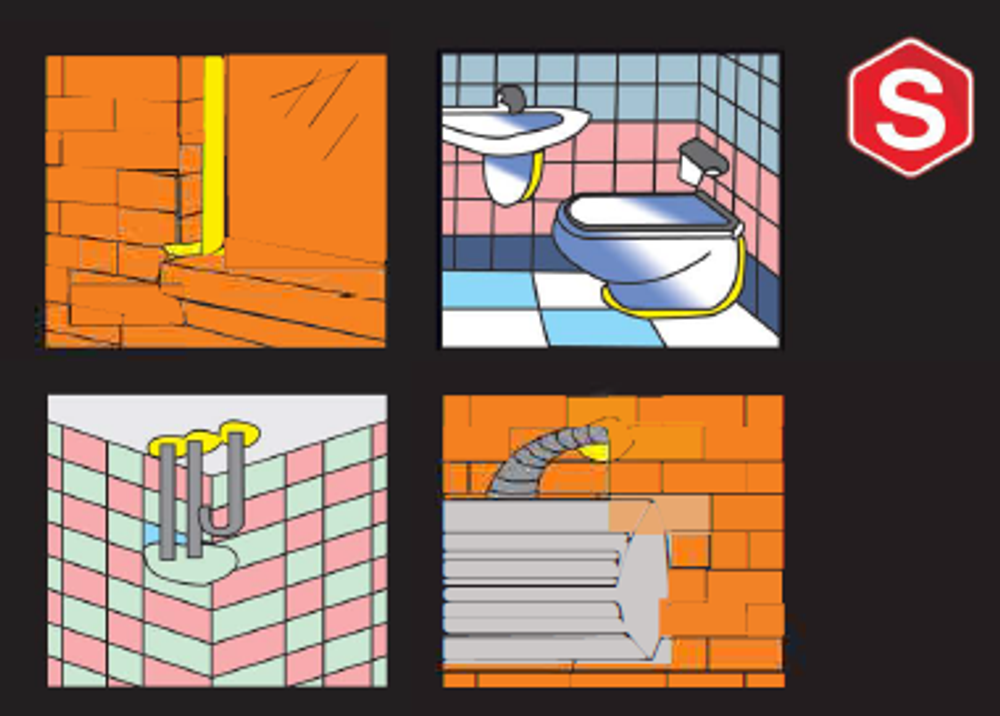 Монтажная пена SAMFLEX FIRE огнеупорная (12 шт./уп.) + пистолет в подарок