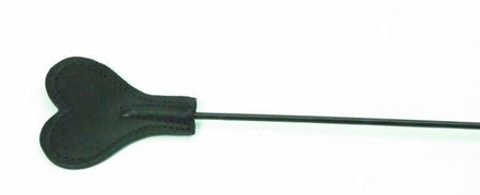 Чёрный стек с наконечником в виде сердца - 63,5 см.