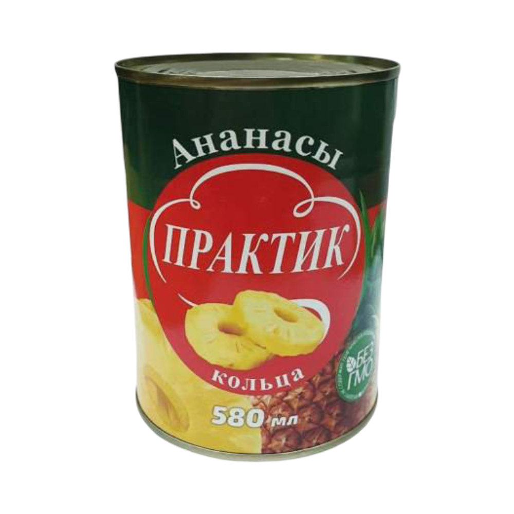 Ананасы "Практик" Консервированные кольца 580г