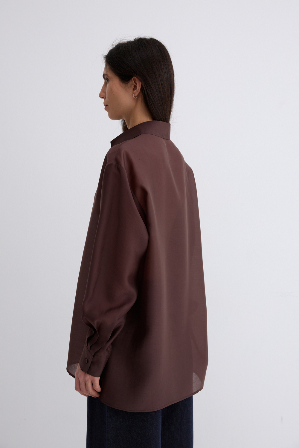 Рубашка Ветер из тенсела и хлопка