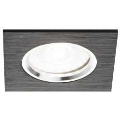 KL57 SL/BK Светильник ЭРА литой алюминевый MR16,12V/220V, 50W серебро/черный