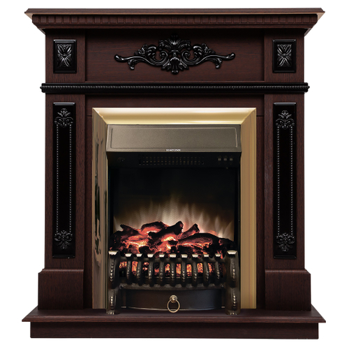 Каминокомплект Real Flame Lilian DN с очагом Fobos Lux Brass