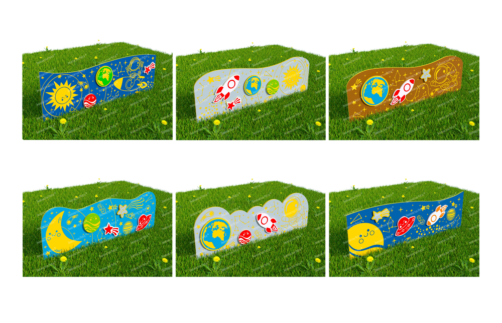 Забор уличный из экопластика Космическое пространство