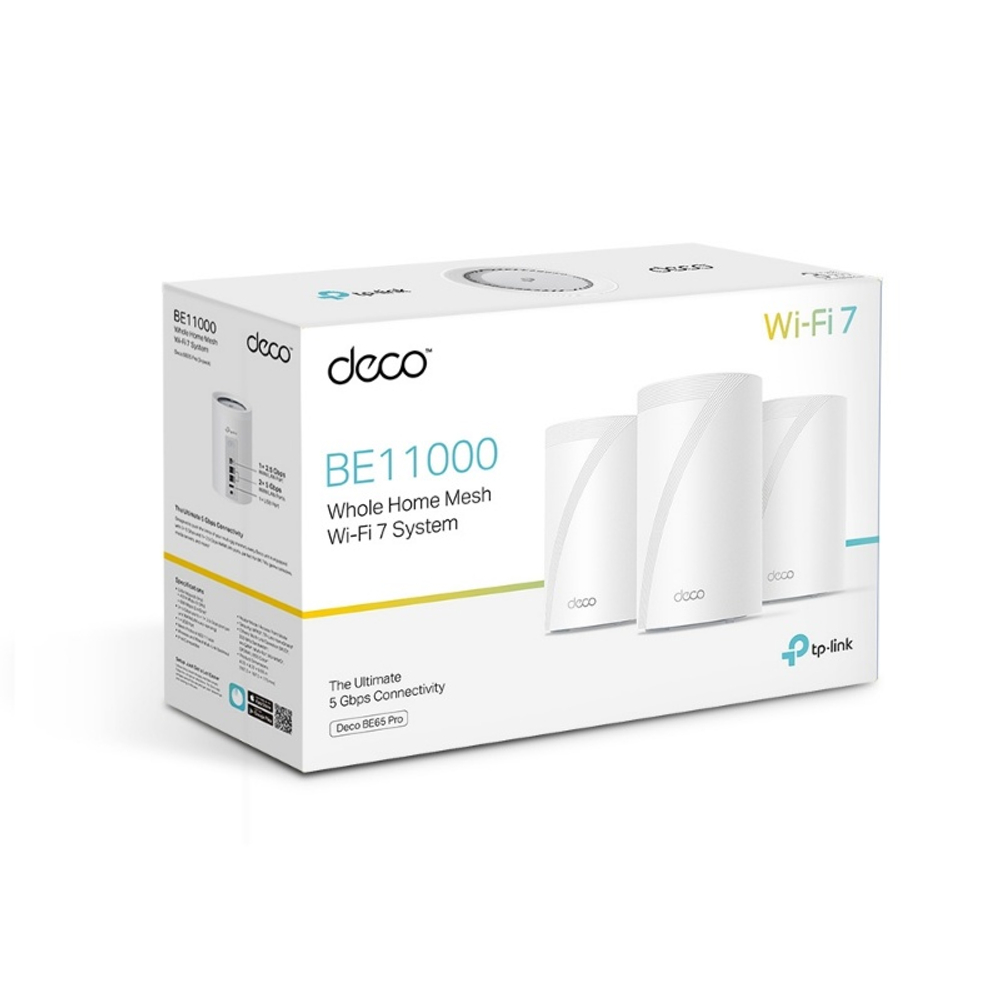 TP-Link Deco BE65 Pro (3-pack) BE9300 Трехдиапазонная домашняя Mesh-система Wi-Fi 7