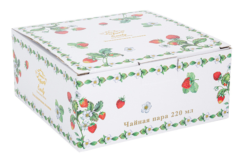 Чайная пара 220мл Anna Lafarg Emily Земляничная поляна