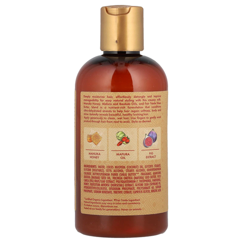 SheaMoisture, Manuka Honey & Mafura Oil, несмываемое молочко для интенсивного увлажнения, 237 мл (8 жидк. Унций)