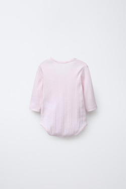 ZARA ПОЛУПРОЗРАЧНОЕ БОДИ, РОЗОВЫЙ