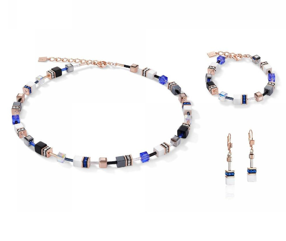 Серьги Coeur de Lion White-Blue 4013/20-0700