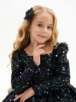 Нарядное новогоднее платье с пайетками Уэнсдэй