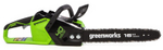 Пила цепная аккумуляторная GREENWORKS GD40CS18 40V, 40 см, б/щ, до 1,8 квт, АКБ 8Ач и ЗУ 2005807UH