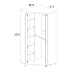 Шкаф угловой 2D, MAGELLAN, цвет Сосна винтаж