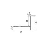 АЛТП(мини) 10мм "DO-4" 2,7м Латунь имитация окантов. анод. алюм.