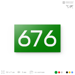 Номер на дверь 676, табличка на дверь для офиса, квартиры, кабинета, аудитории, склада, зеленая 120х70 мм, Айдентика Технолоджи