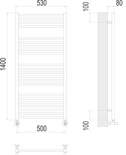 Полотенцесушитель водяной Terminus Ватикан П22 500х1400