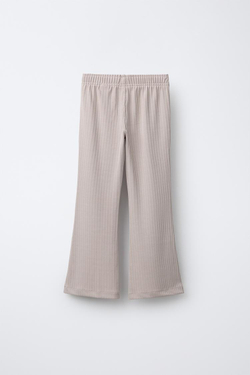 ZARA БРЮКИ FLARE В РУБЧИК, ТЕЛЕСНО-РОЗОВЫЙ