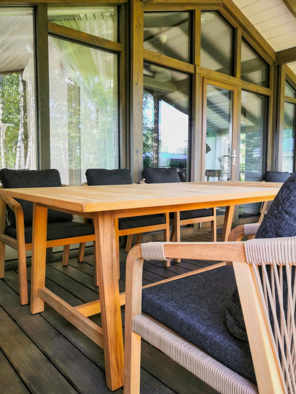 Обеденная группа Ideal Patio ЛЕОНОРЕН каркас тик, стол тик 220