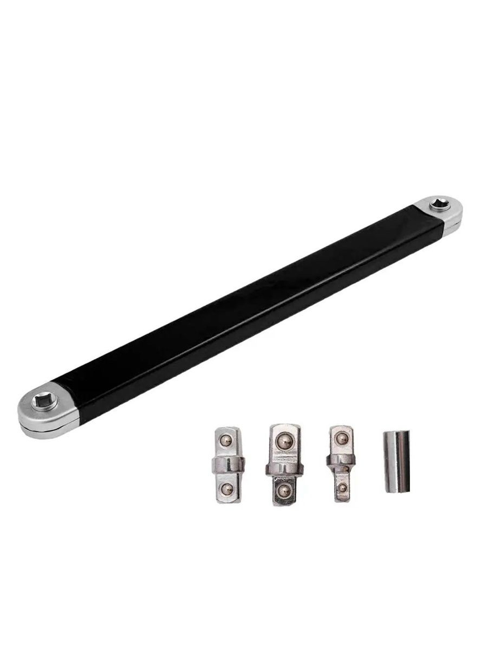 Удлинитель трещотки, двойной накидной офсетный ключ для торцевых головок 1/2, 3/8, 1/4