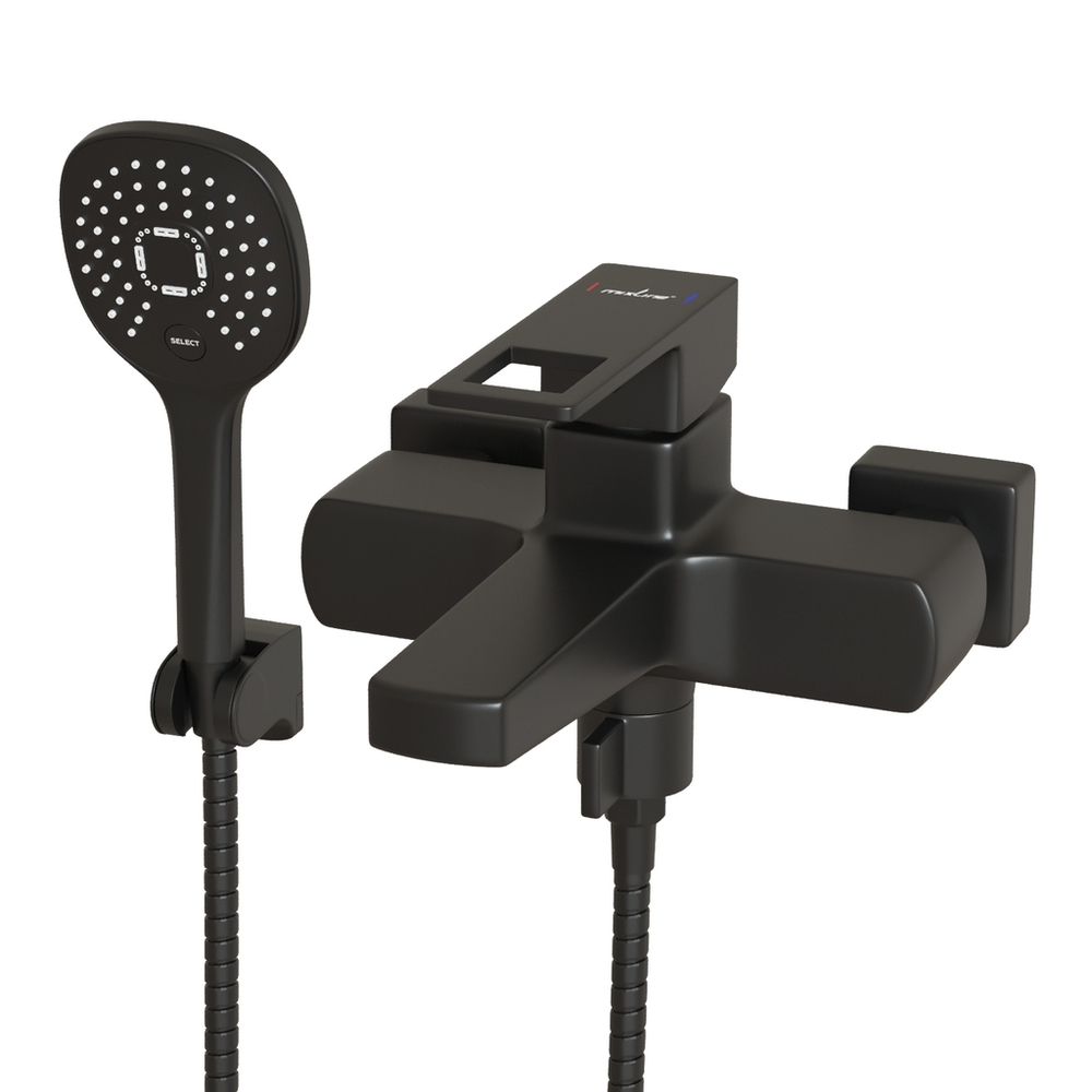 Смеситель для ванны 35k MIXLINE ML34-01 "Solo Black" ЧЕРНЫЙ