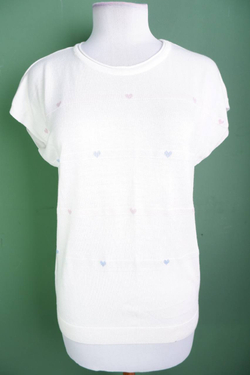 Джемпер тонкий с сердечками, визуально на 46/48 размер