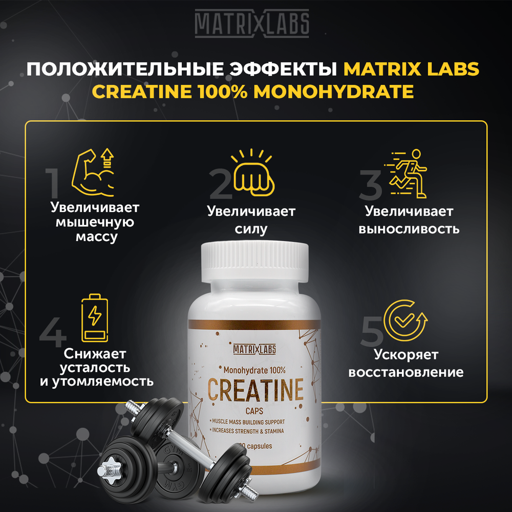 Matrix Labs Creatine 100% Monohydrate (120 капс.) [M]