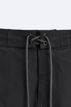 ZARA ДЛИННЫЕ ПЛАВКИ, ЧЕРНЫЙ