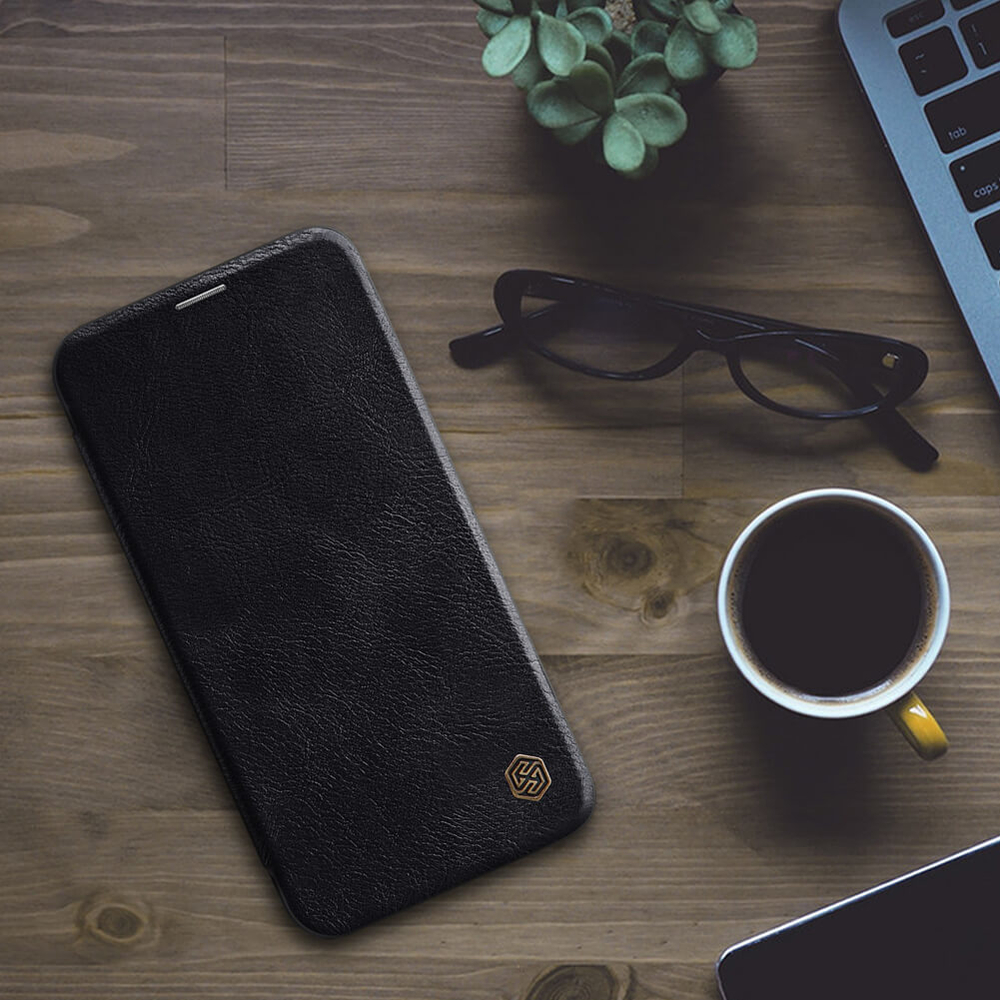 Кожаный чехол-книжка Nillkin Leather Qin для iPhone 12 Mini