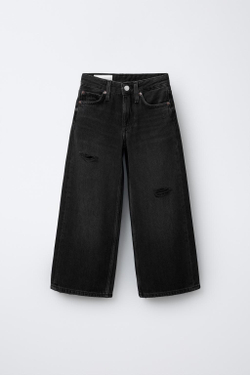 ZARA ДЖИНСЫ WIDE LEG, ЧЕРНЫЙ