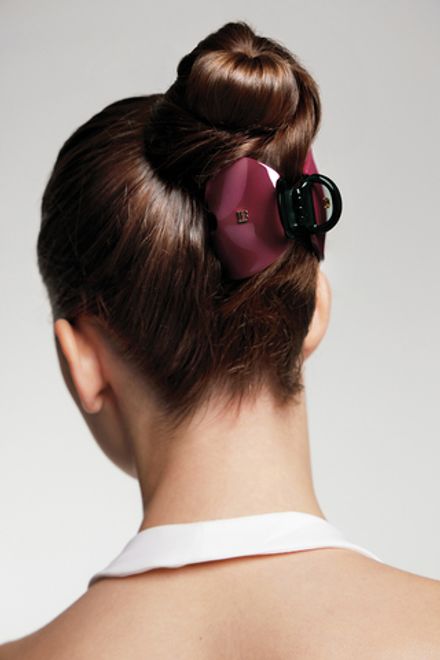 Balmain Hair Couture Заколка краб Императорская Бархатный Бургунди Pince à Cheveux Imperiale Velvet Burgundy