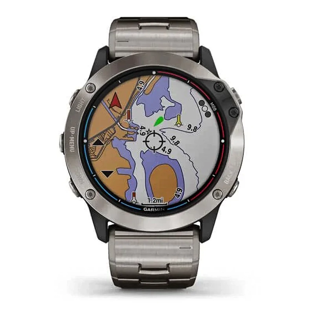 Смарт-часы Garmin Quatix 6x Solar титановый с титановым браслетом 010-02157-31