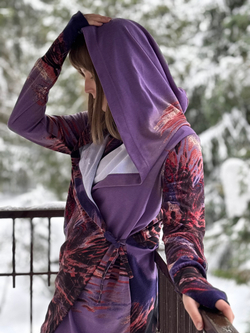 Мантия + Майка / фиолетовая акварель