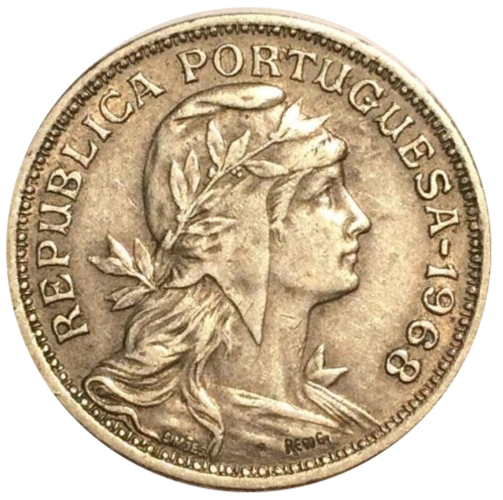 50 сентаво Португальская Республика (1911-1969) 1968 год, Португалия. aUNC