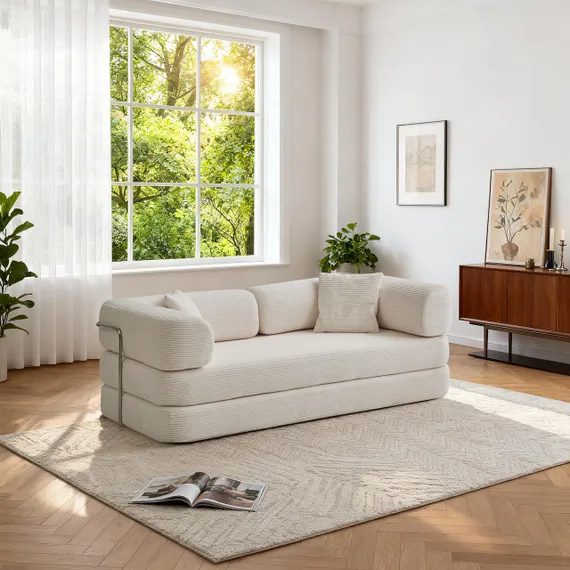 Диван TEDDY Prime, жемчужный