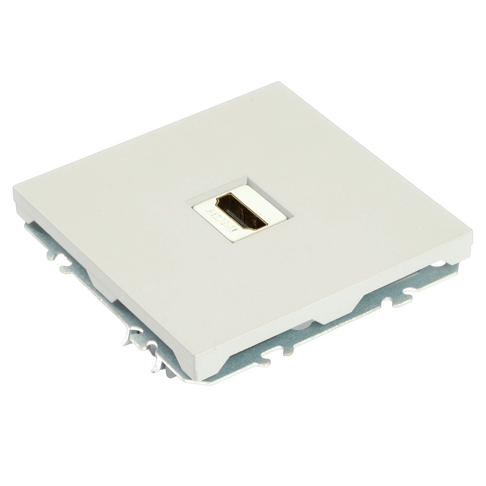 Розетка HDMI 2.0 Type A (механизм), STEKKER, серия Эмили, RST00-5118-01, белый фарфор, soft touch 50163