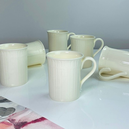 Lenardi 225-065 Набор из 6 кружек 320мл СЕРЕНА в под.уп.(х8)Костяной фарфор