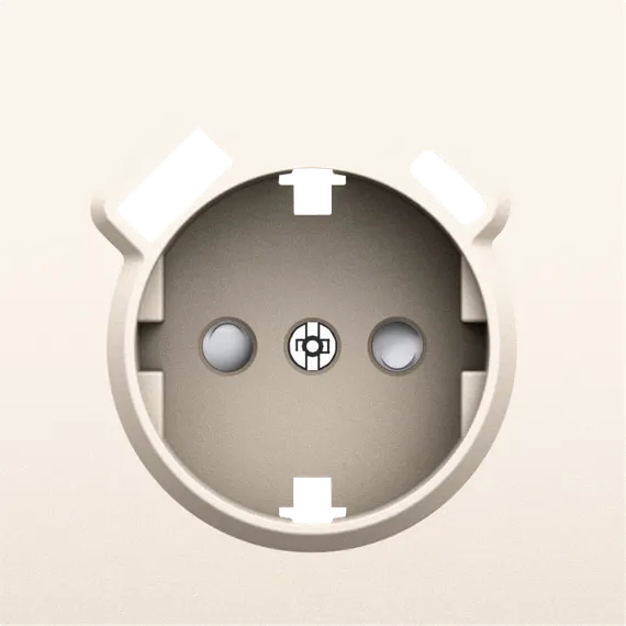 Donel S08 слоновая кость накладка для розетки Schuko с зарядным устройством USB A+C, со шторками 16