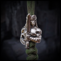 Темлячная бусина "Конан" для ножей , мельхиор