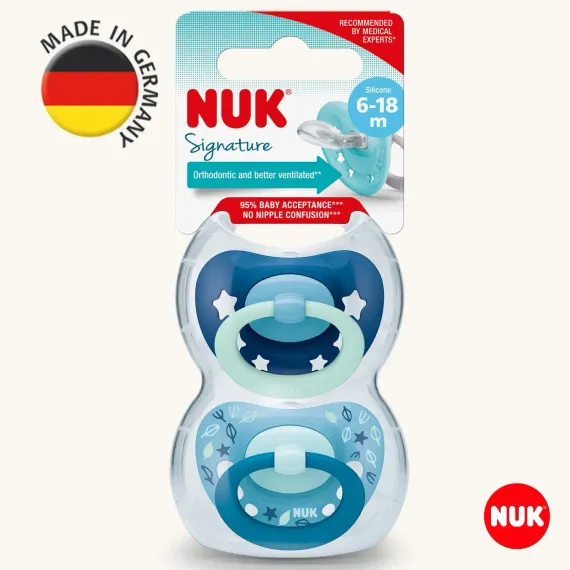 Пустышка Nuk силикон ортодонтическая 2 шт.