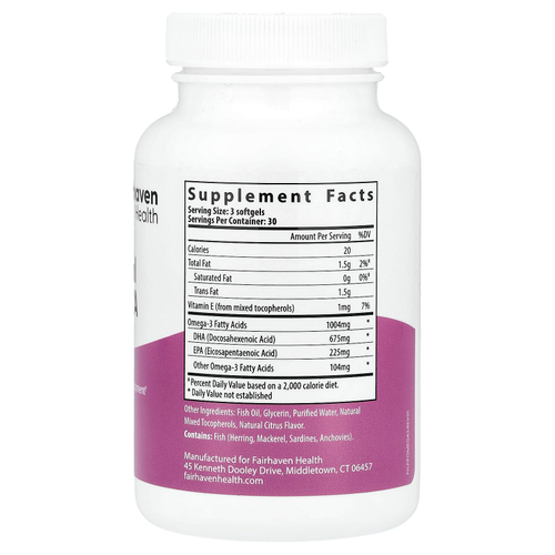 Fairhaven Health, пренатальная ДГК и ЭПК, 90 капсул