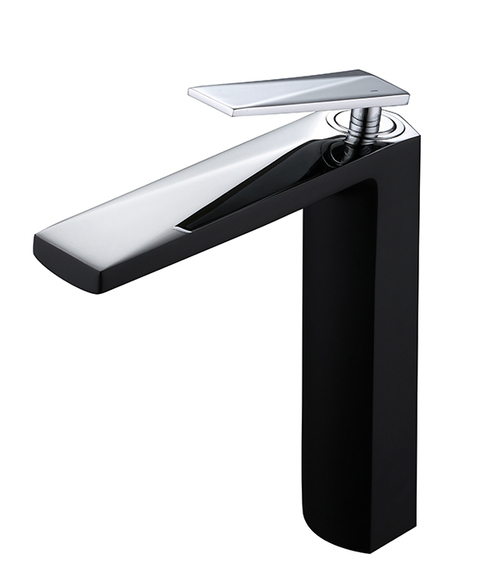 Boheme Смеситель для умывальника высокий VENTURO черный + хром